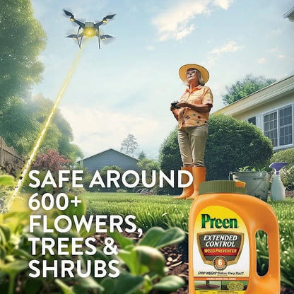 Preen Extended Control Weed Preventer - 4.93 lb. Bottle - Covers 805 sq. ft.