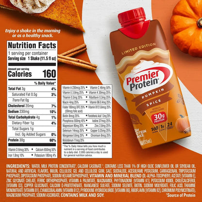 Premier Protein 30g High Protein Shake, Pumpkin Spice 11 fl. oz., 15 pk.