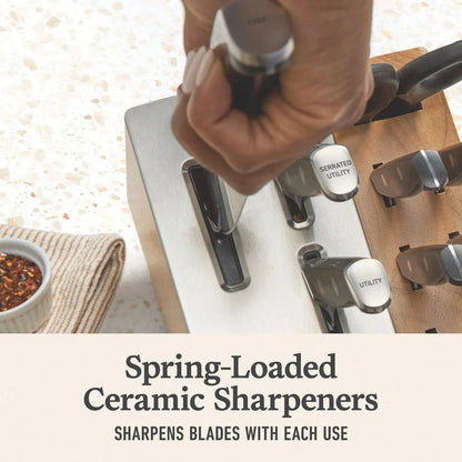 Premier by Calphalon 15-Piece Knife Set with SharpIN Edgetech