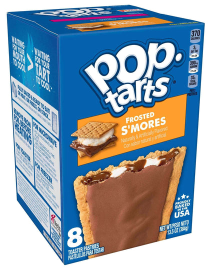 (3 pack) Pop-Tarts Frosted S'mores Toaster Pastries, Breakfast Foods, Shelf-Stable, 13.5 oz (8 Count)