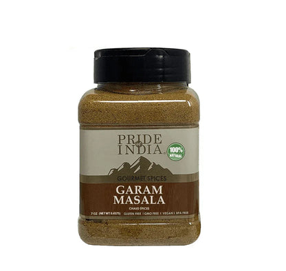 Pride of India - Garam Masala Ground – Warming Spice Blend for Variety of Non-Veg & Veg Dishes – Flavorful Mix for Curries and Pilafs - 2.2 oz. Small Dual Sifter Bottle
