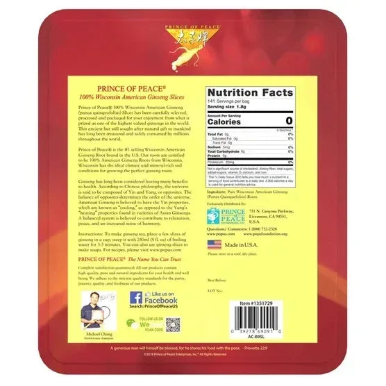 Prince of Peace Ginseng Root Slices, 9 oz.