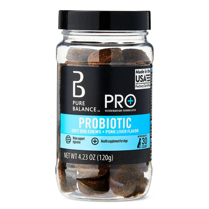Pure Balance Pro+ Probiotic, Digestion Support, Dog Soft Chews, 30 Count