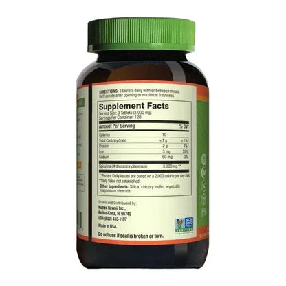 Pure Hawaiian Spirulina 3000 mg., 360 Tablets