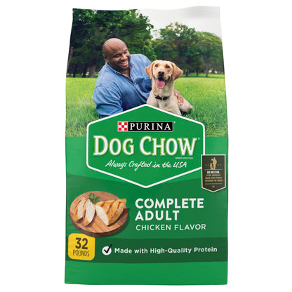 Purina Dog Chow Complete, Dry Dog Food for Adult Dogs, Real Chicken, 18.5 lb Bag