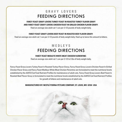 Purina Fancy Feast Variety Pack, Wet Cat Food, 48 ct., 3 oz., Choose Flavor