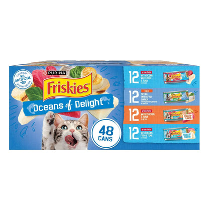 Purina Friskies Ocean Of Delight Gravy Variety Pack, Wet Cat Food, 5.5 oz Cans