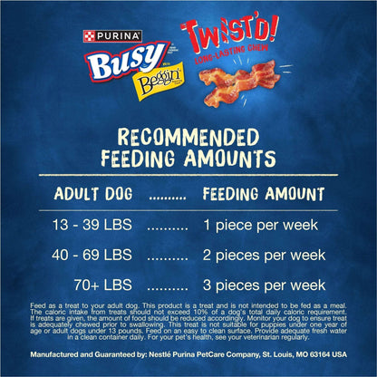 Purina Busy with Beggin’ Twist’d Adult Dog Chew Bone Treats - 18 ct. Pouch