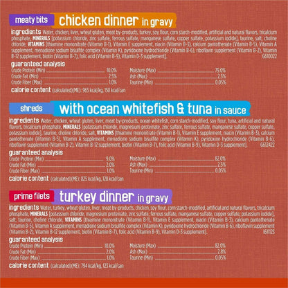Purina Friskies Gravy Pleasers Variety Pack, Adult Wet Cat Food, 5.5 oz., 60 ct.