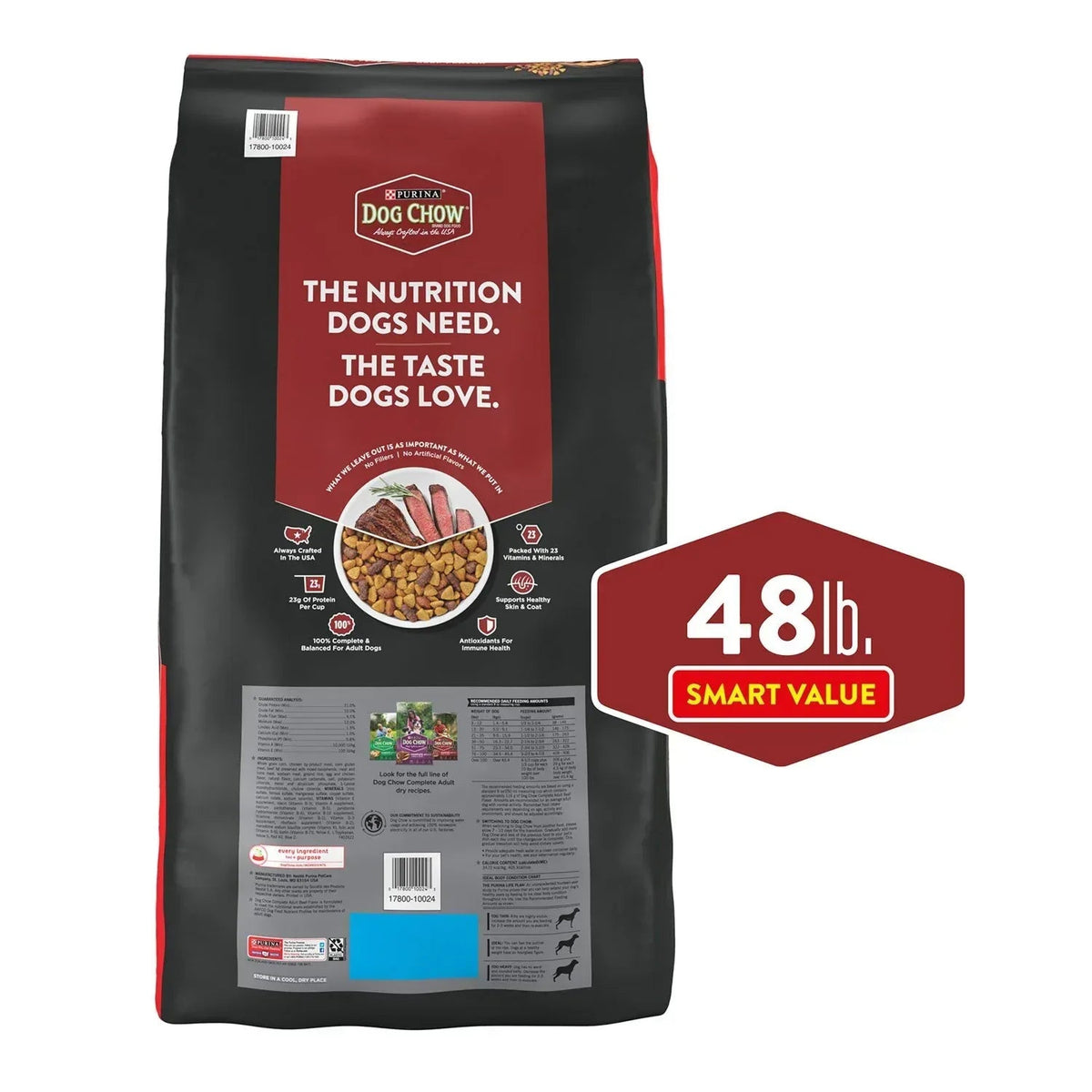 Purina, Dog Chow Complete, Beef Flavor, Adult Dry Dog Food, 48 lbs.