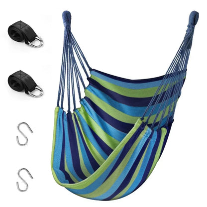 QUANFENG QF Hanging Hammock Chair Patio Indoor and Outdoor Hammock Swing Support 330 lbs