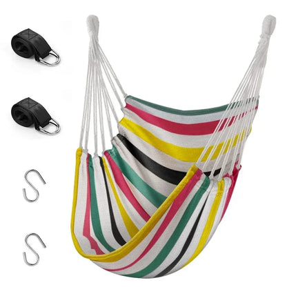QUANFENG QF Hanging Hammock Chair Patio Indoor and Outdoor Hammock Swing Support 330 lbs