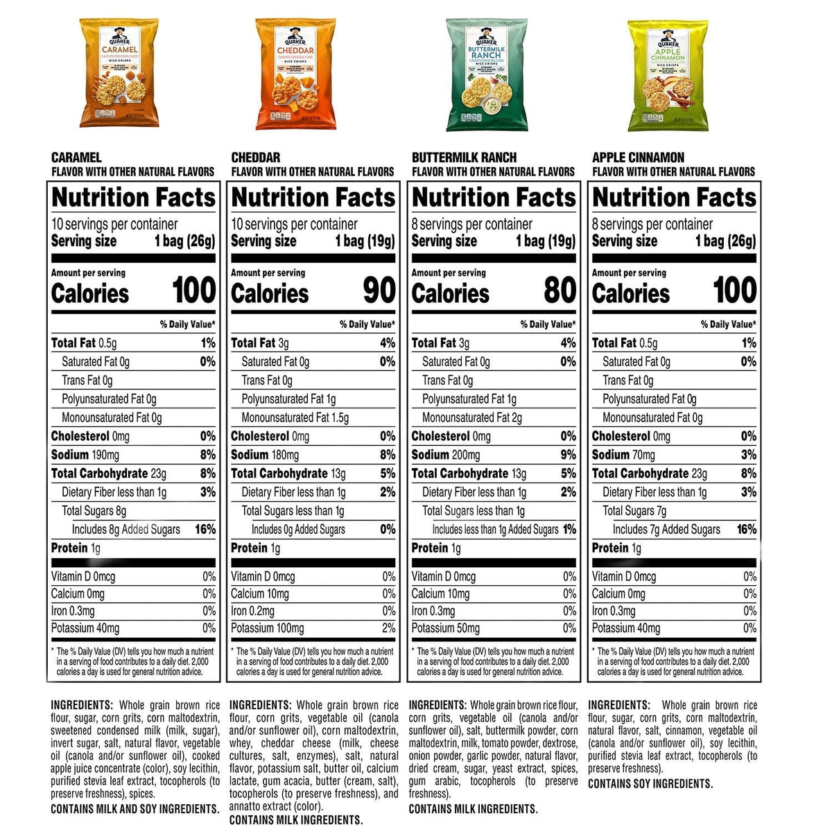 Quaker Rice Crisps Variety Pack 36 pk.