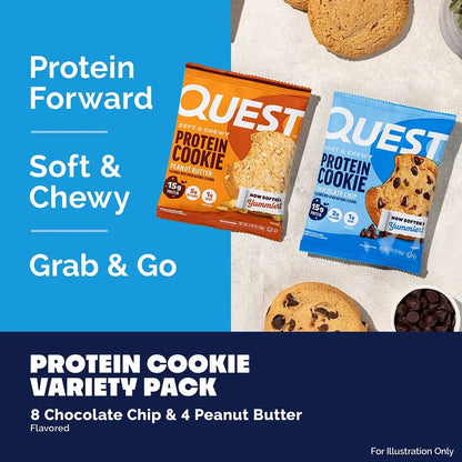 Quest Soft & Chewy 15g Protein Cookie, Variety Pack, 12 ct.