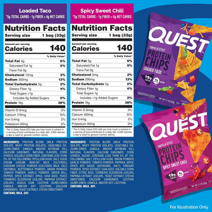 Quest Tortilla-Style 19g Protein Chips, Variety Pack, 14 ct.