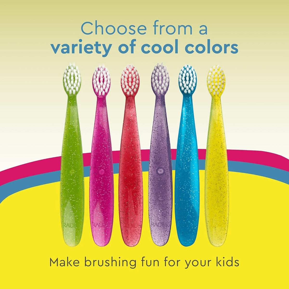 RADIUS Kids Toothbrush, Child Extra Soft, 1 YR+, Totz Toothbrush, Value Pack, 2 CT