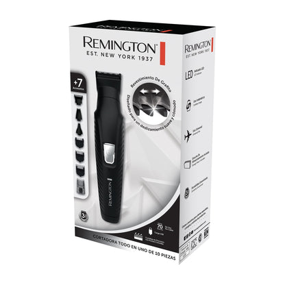 REMINGTON Graphite All-in-One Grooming Kit, Men's Head & Body Trimmer Kit with Combs, Black