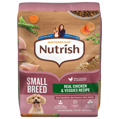 Rachael Ray Nutrish Dry Dog Food Small Breed Real Chicken & Veggies Recipe, 5lb.