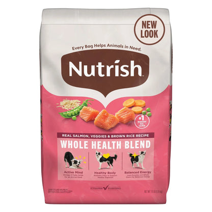 Nutrish Real Salmon, Veggies & Brown Rice Recipe Whole Health Blend Dry Dog Food, 13 lb. Bag (Rachael Ray)