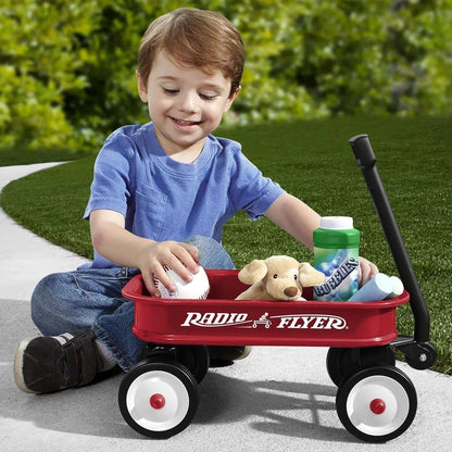 Radio Flyer Mini Classic Red Wagon for Kids, Toy Wagon For Kids Aged 1.5+, Play-Size Version of the Classic, Durable Rolling Wheels & Steel Body, Working Handle, For Toys, Crafts & Gift Displays