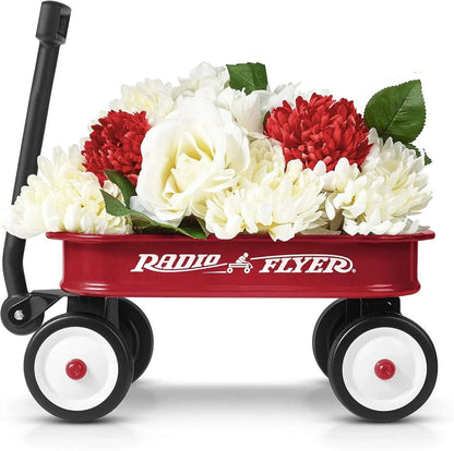 Radio Flyer Mini Classic Red Wagon for Kids, Toy Wagon For Kids Aged 1.5+, Play-Size Version of the Classic, Durable Rolling Wheels & Steel Body, Working Handle, For Toys, Crafts & Gift Displays