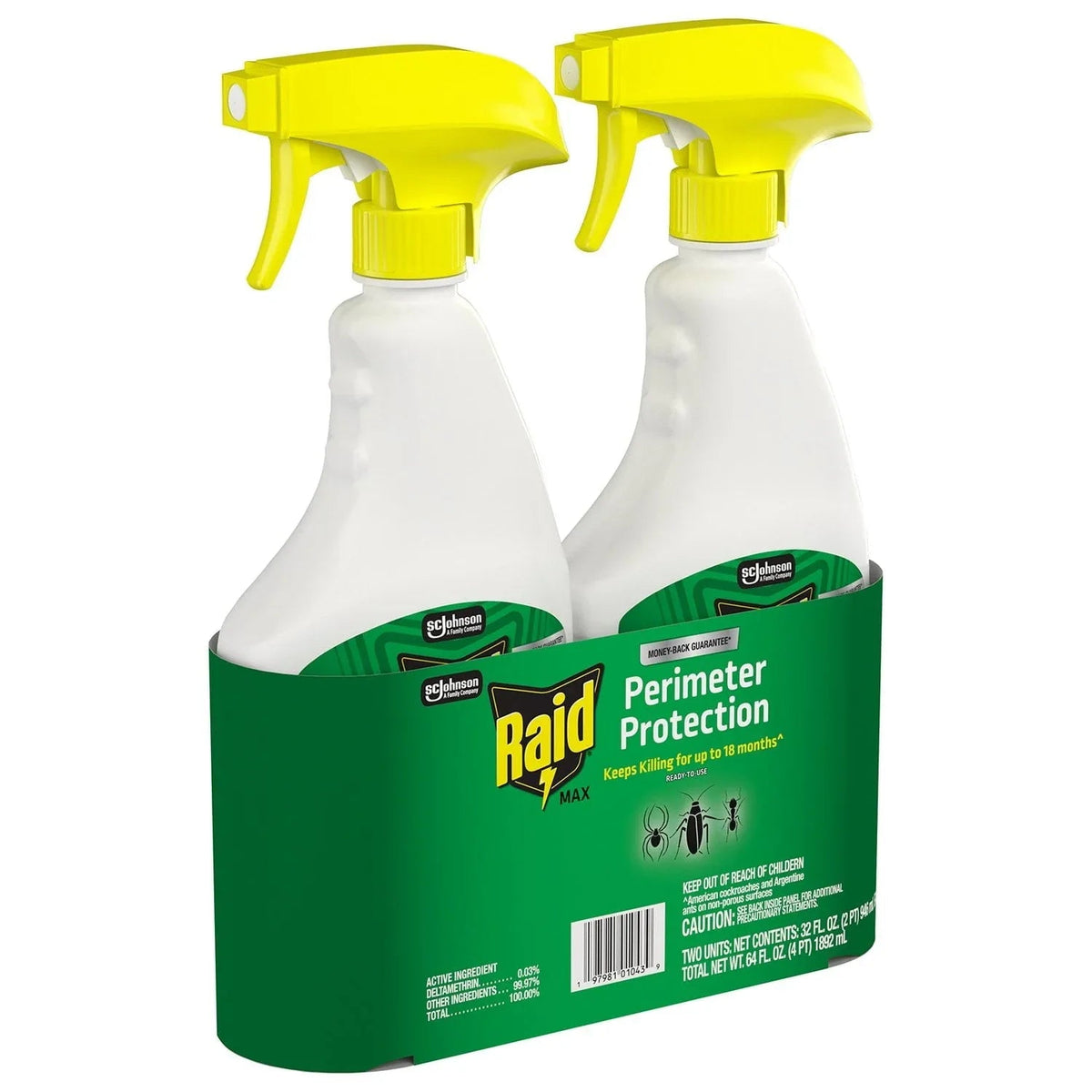 Raid Outdoor Perimeter Protection, 32oz, 2 Pack