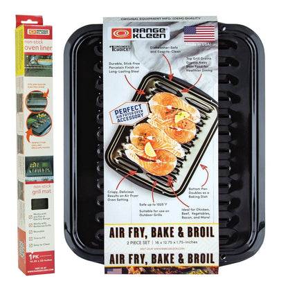 Range Kleen 3-Piece Effortless Oven Bundle, Broiler Pan and Oven Liner