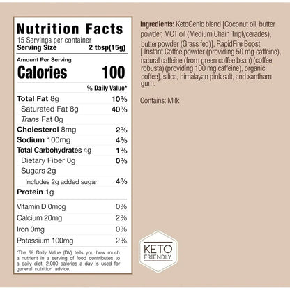 Rapid Fire Keto Instant Medium Roast Coffee, 7.93 oz., 2 pk.