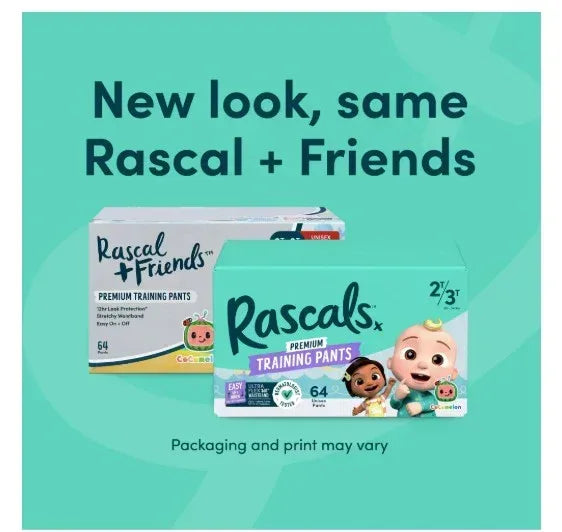 Rascal + Friends Training Pants Size 2T-3T 25 Count