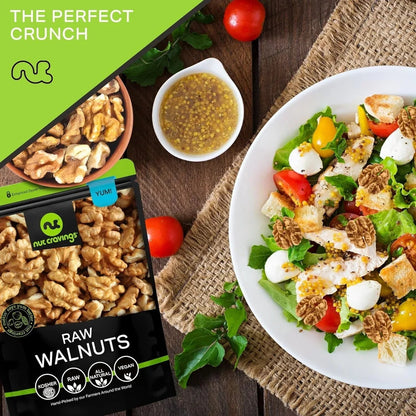 Nut Cravings Raw Walnuts Halves & Pieces, Unsalted, Shelled