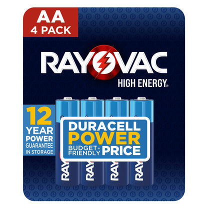 Rayovac High Energy AA Batteries (4 Pack), Double A Batteries
