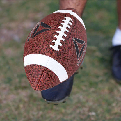 Reebok Official Size Football with Inflatable Pump - Durable Synthetic Leather, Ideal for Outdoor Sports & Recreation"