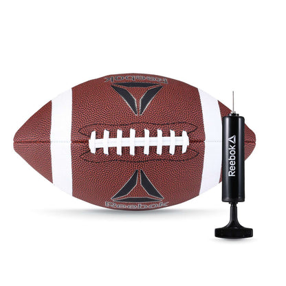 Reebok Official Size Football with Inflatable Pump - Durable Synthetic Leather, Ideal for Outdoor Sports & Recreation"