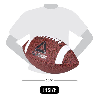 Reebok Official Size Football with Inflatable Pump - Durable Synthetic Leather, Ideal for Outdoor Sports & Recreation"