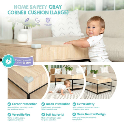 Regalo Corner Cushion for Child Safety - Grey - 4 Pack