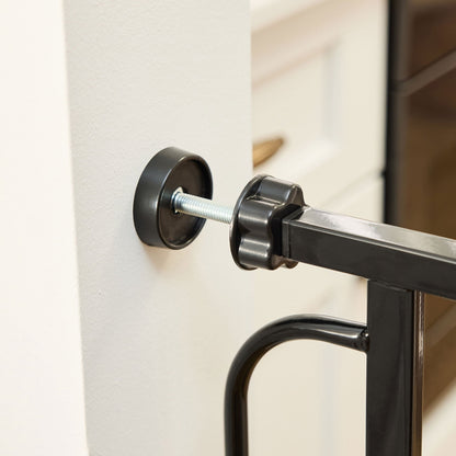 Regalo Easy Step Extra Tall Walk Thru Baby Safety Gate, Fits Openings 29-36.5 Inches, Black