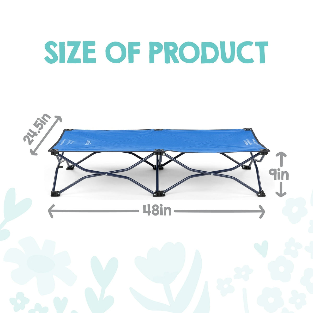 Regalo My Cot Portable Toddler Bed, Lightweight Foldable Travel Bed for Kids