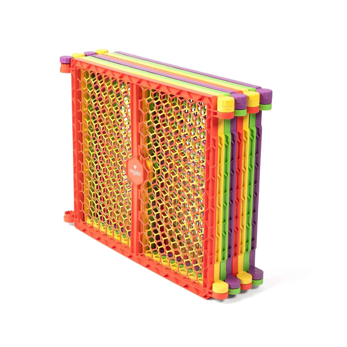Regalo XL 2-in-1 Baby Safety Gate and Play Yard, Extra-Wide Configurable Panels, 260-Inch Coverage, Ages 6–24 Months, Multi-Color