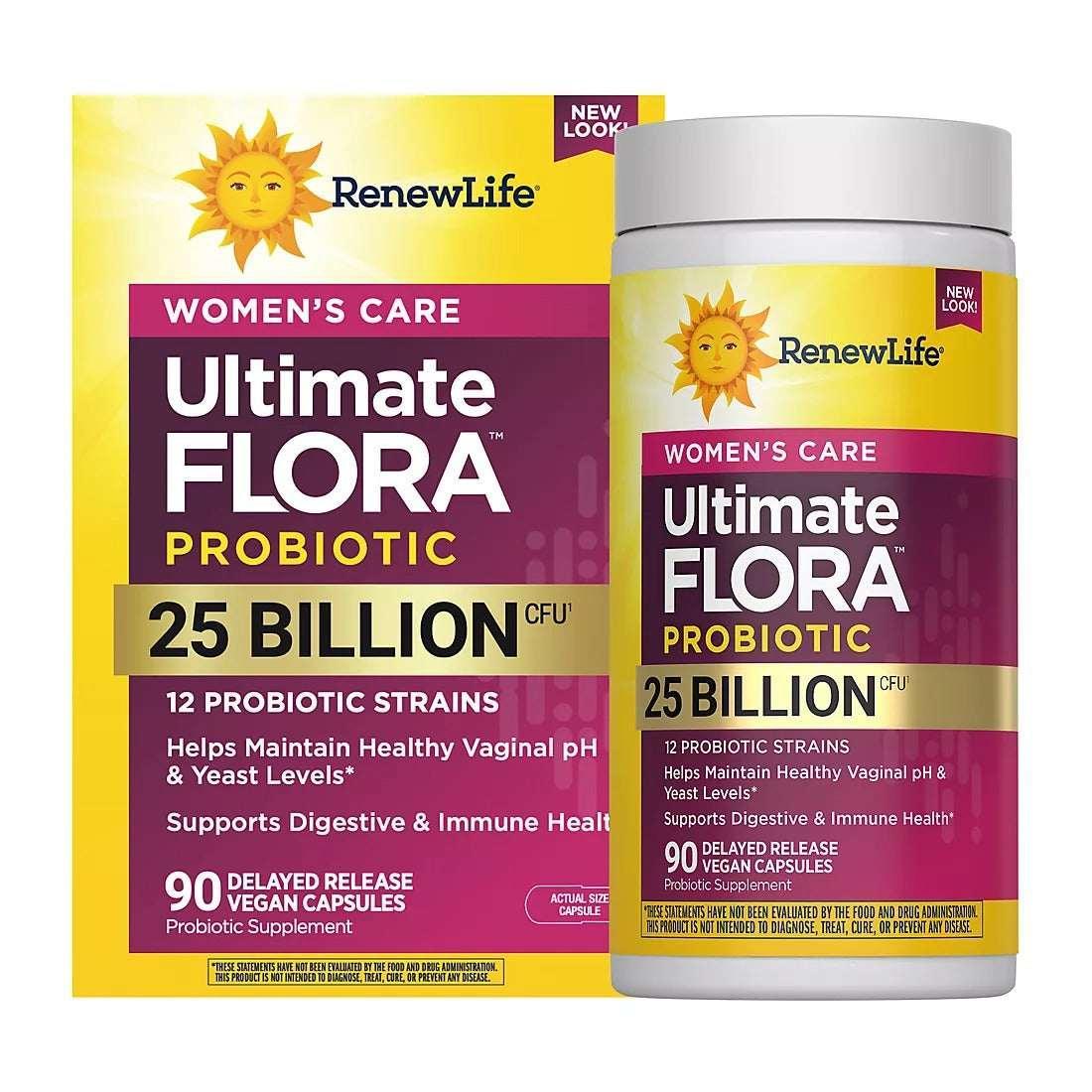Renew Life Ultimate Flora Women’s Care Probiotic, 25 Billion CFU, 90 Count