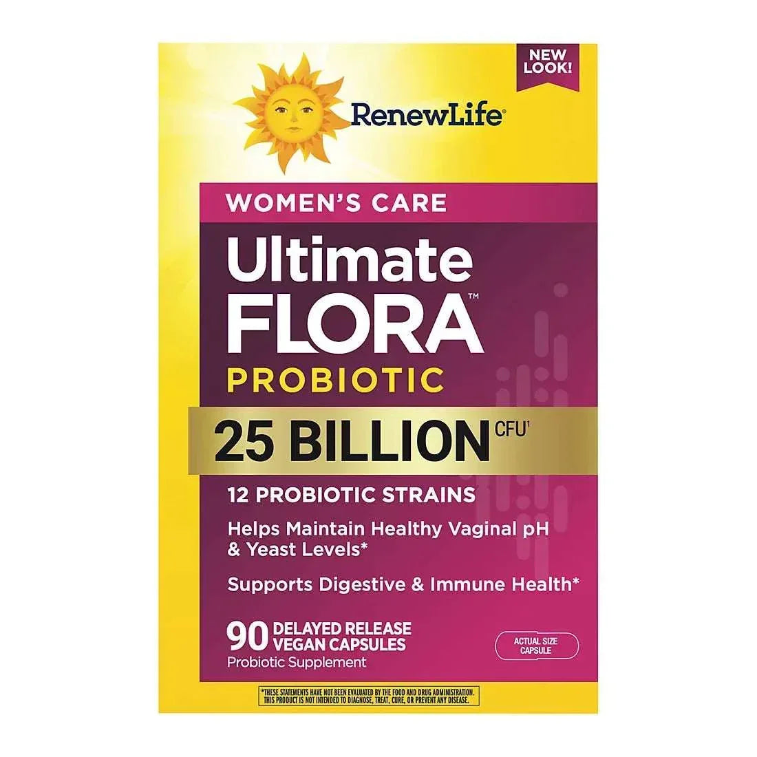 Renew Life Ultimate Flora Women’s Care Probiotic, 25 Billion CFU, 90 Count