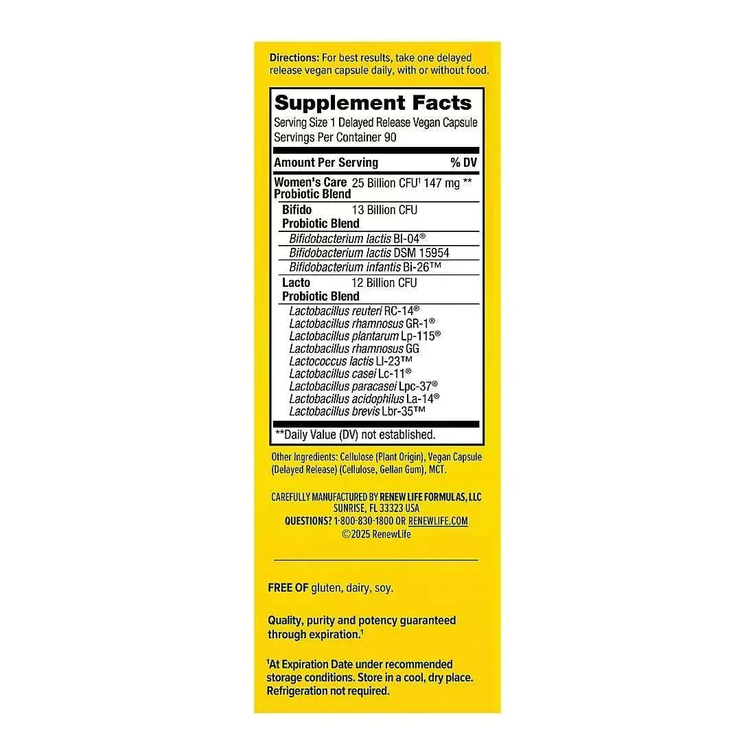 Renew Life Ultimate Flora Women’s Care Probiotic, 25 Billion CFU, 90 Count
