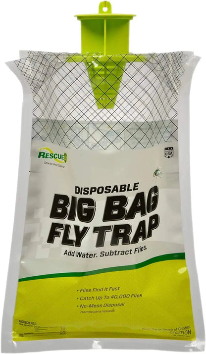 Rescue! Big Bag Fly Trap Disposable, Resin, 1 Pack