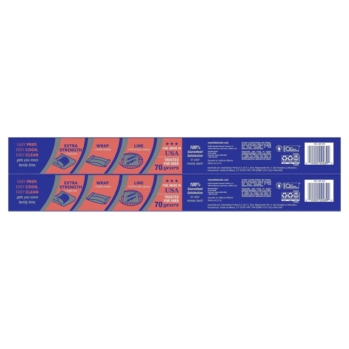 Reynolds Wrap Heavy Duty Aluminum Foil, 18" x 33.33 yd, 2-count