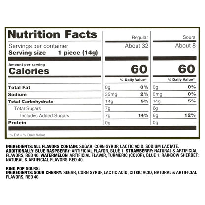 Ring Pops Variety, .5 oz, 40-pack