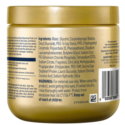 RoC Resurfacing Disks, Hypoallergenic Exfoliating Makeup Remover Pads Oil-Free Daily Cleanser, 28 Ct