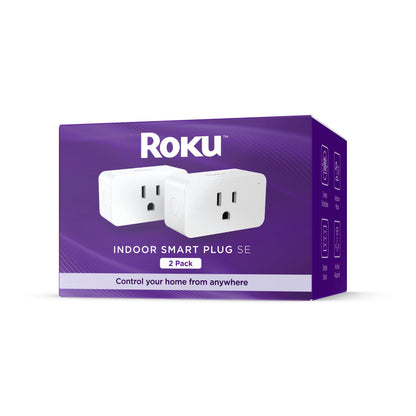Roku Smart Home Indoor Smart Plug SE with Custom Scheduling, Remote Power, and Voice Control - up to 15 Amps