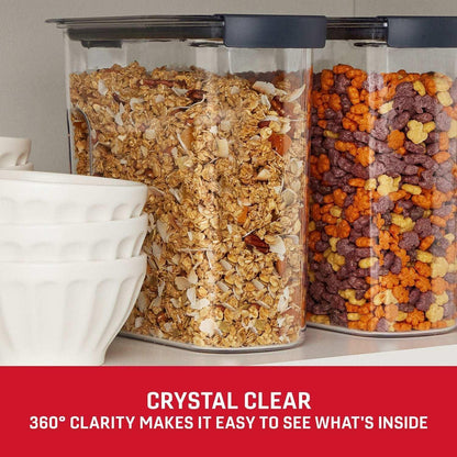 Rubbermaid Brilliance 18-Cup Cereal Pantry Storage, 2 Pack