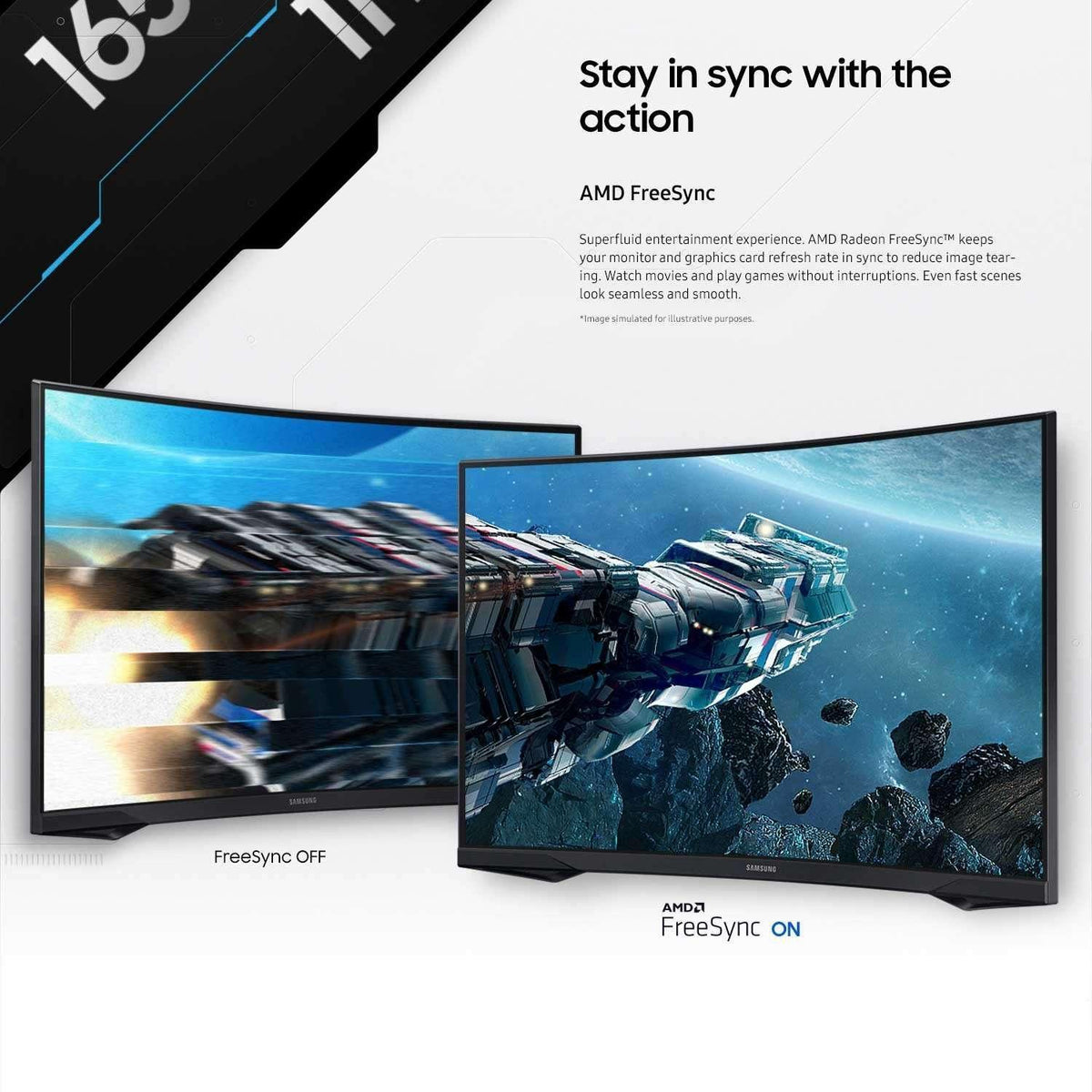 SAMSUNG 32" Odyssey G55C Curved Display, QHD, Gaming Monitor