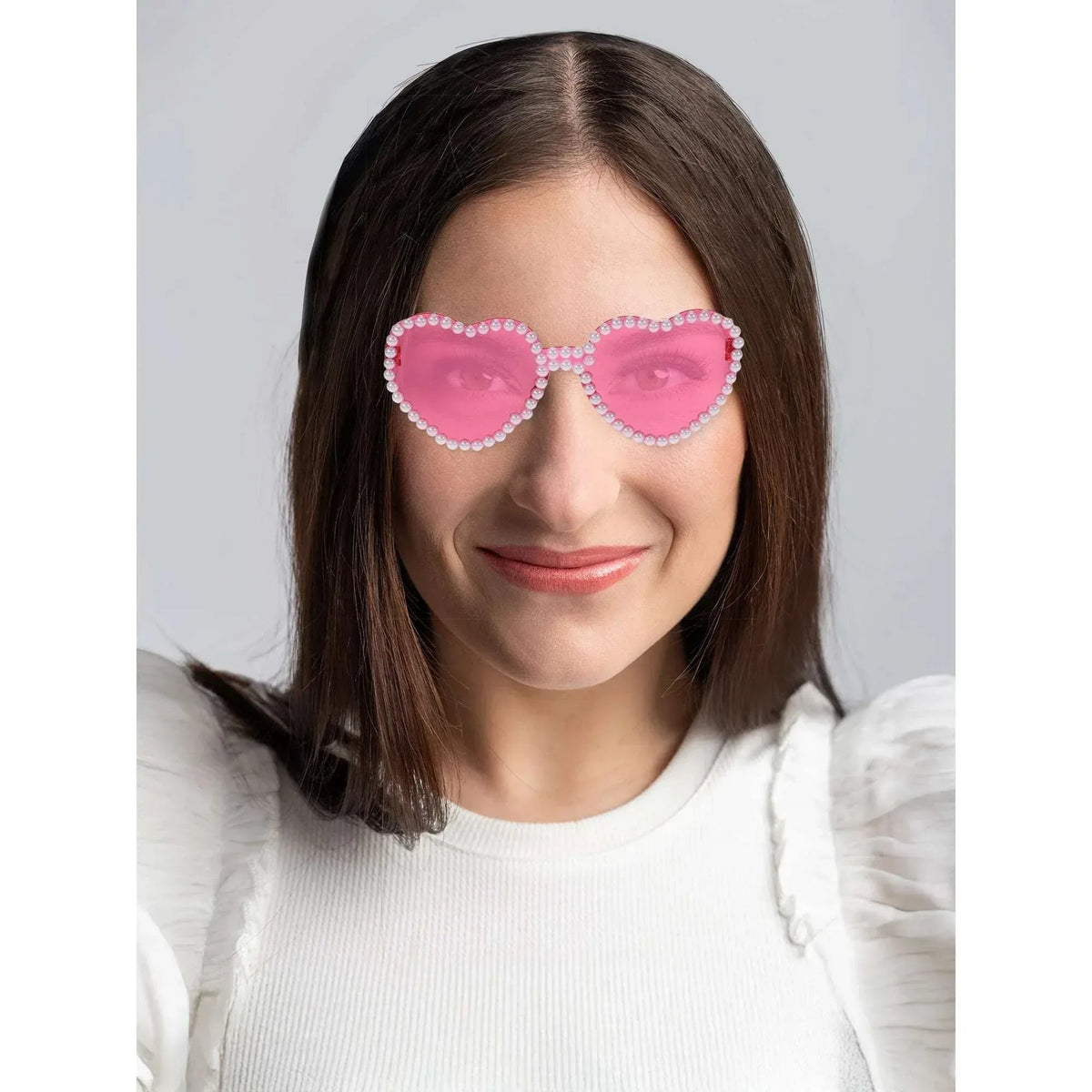 Way to Celebrate Valentine's Day Pink Heart Glasses , 1 Piece
