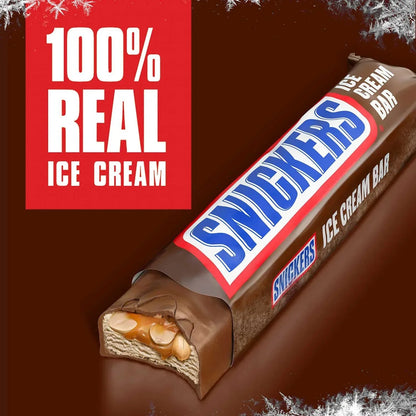 SNICKERS Chocolate Caramel Peanut Butter Ice Cream Bars, Frozen, 2 oz., 24 ct.